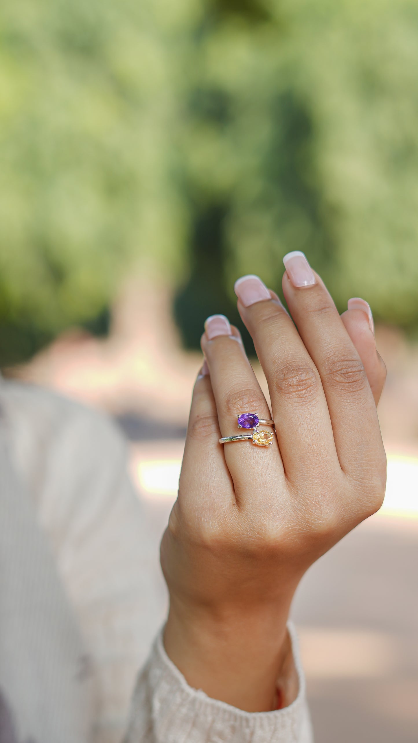 Natural Amethyst & Citrine Ring (Copy)