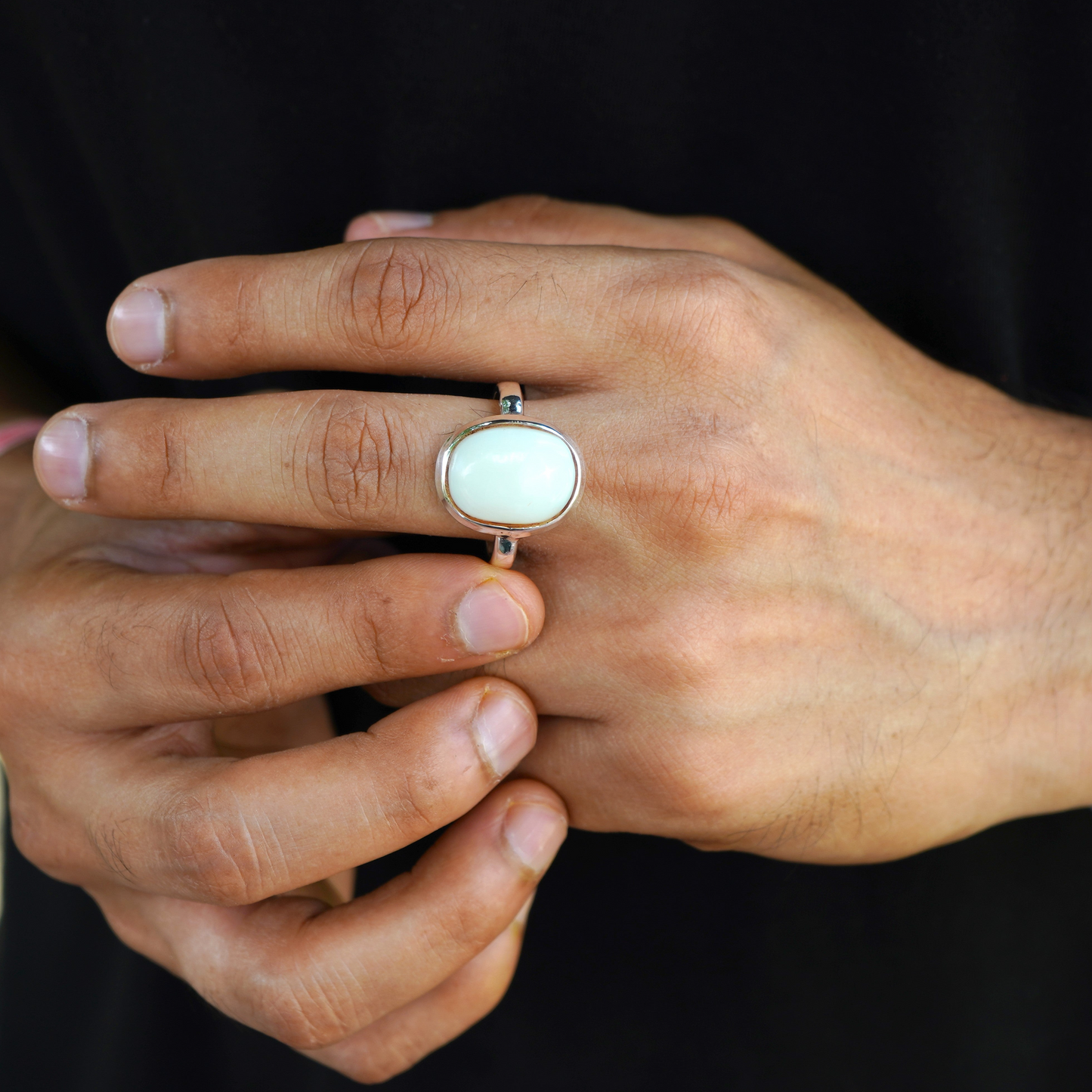 Opal Silver Ring - 9.60 Carat/10.65 Ratti