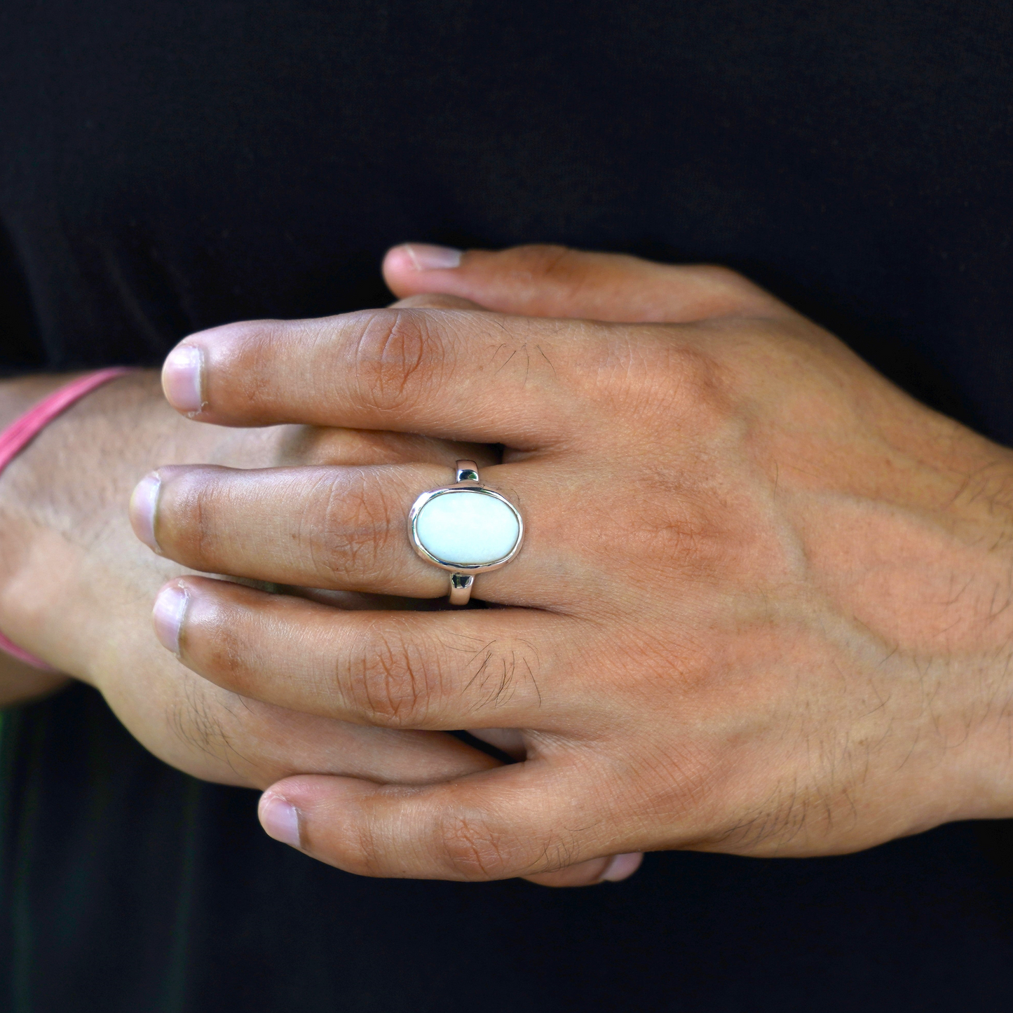 خاتم أوبال طبيعي - 7.25 قيراط/8.05 راتي