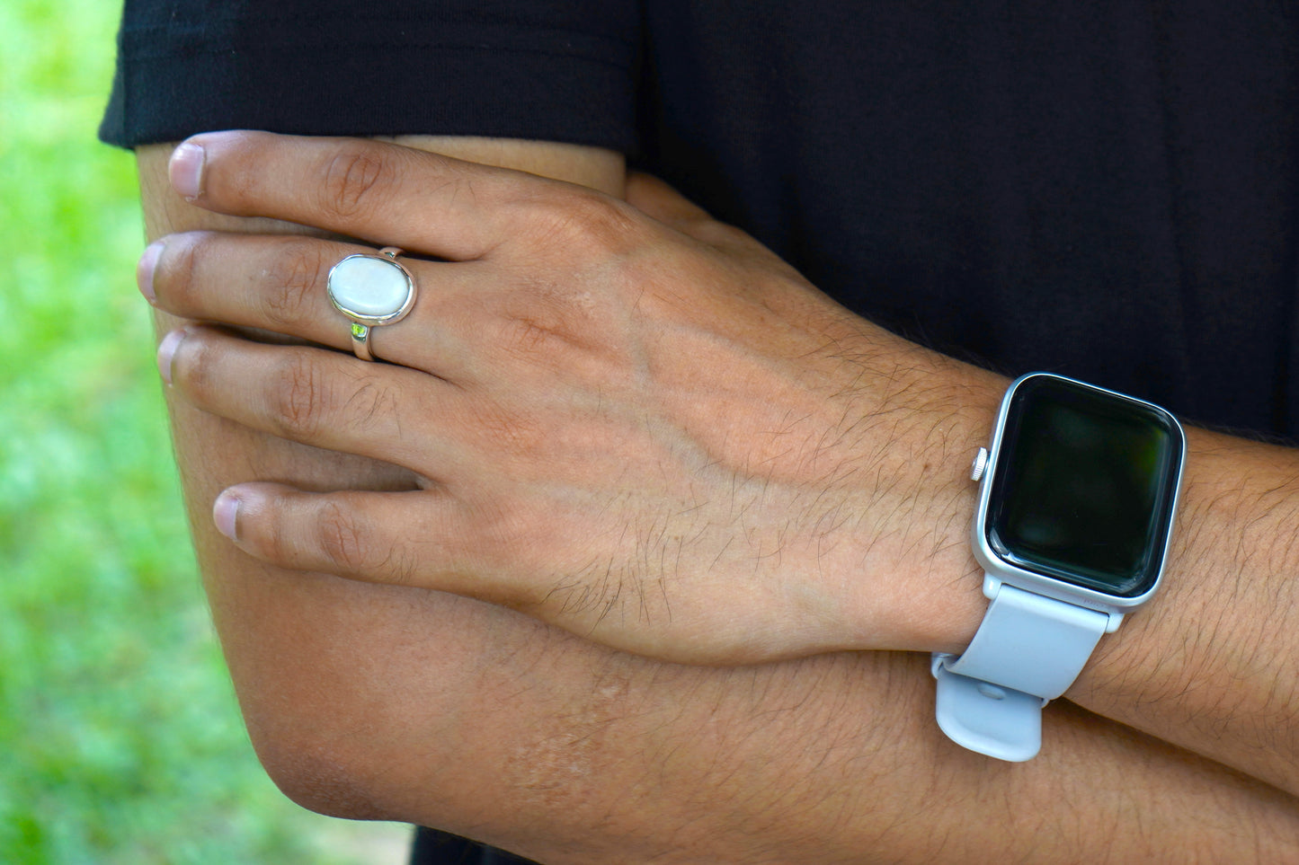 خاتم أوبال طبيعي - 7.25 قيراط/8.05 راتي