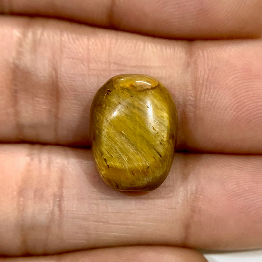 Natural Tiger's eye Stone - 13.69 Carat/15.19 Ratti