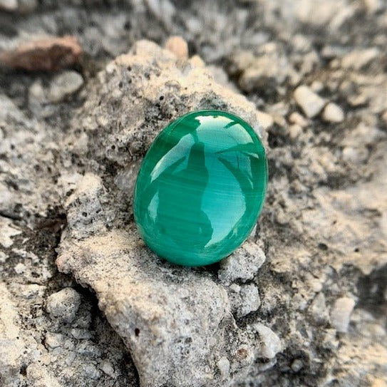 Natürlicher Malachitstein - 12,55 Karat