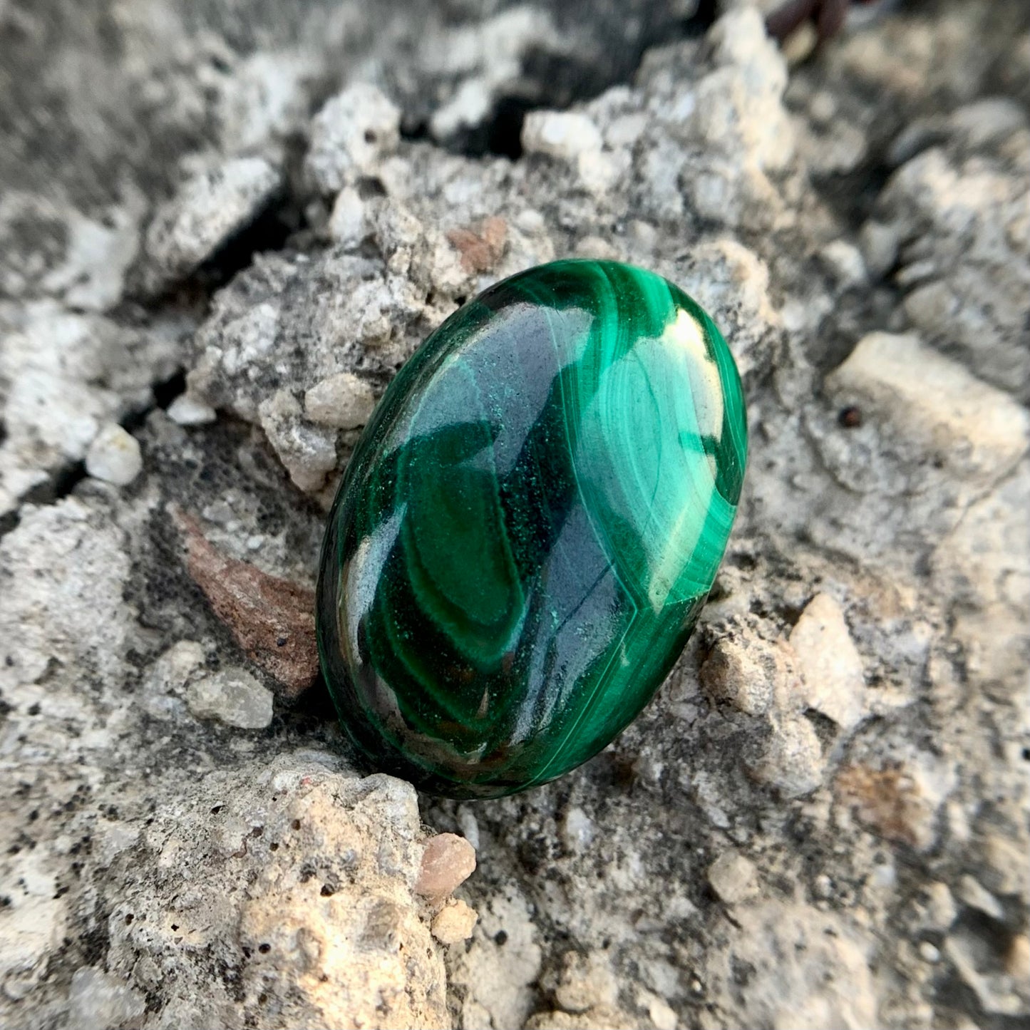 Natürlicher Malachitstein - 33,25 Karat