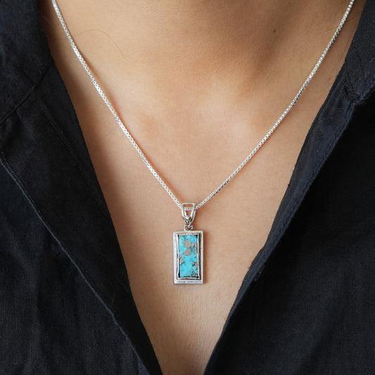 Natural Turquoise Pendant - 8.00 Carats