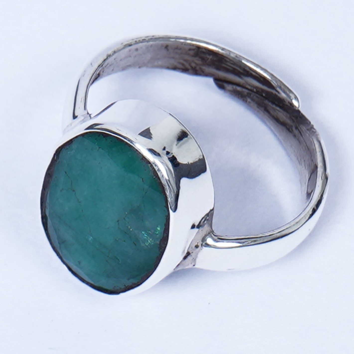 Emerald Silver Ring- 9.50 Carat/10.55 Ratti