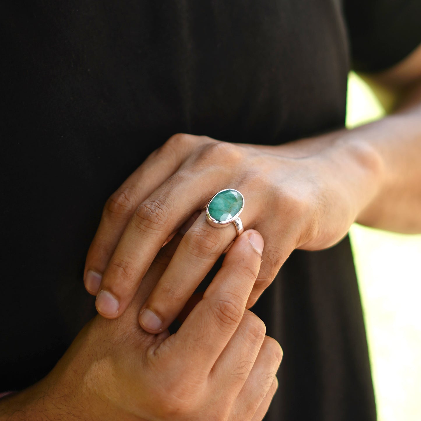 Natural Emerald Ring- 10.50 Carat/11.65 Ratti