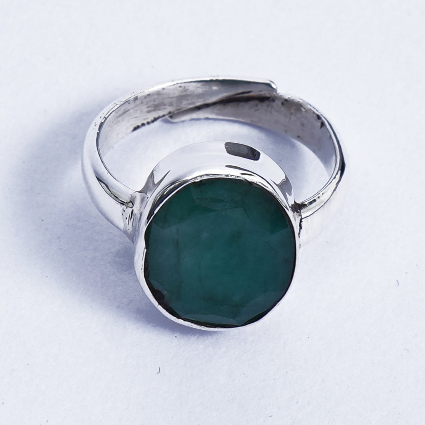 Emerald Silver Ring- 10.50 Carat/11.66 Ratti