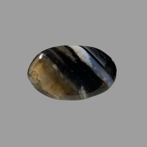 Natural Black Agate- 18.65 Carat