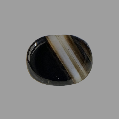 Natural Black Agate- 12.41 Carat