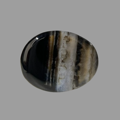 Natural Black Agate- 17.45 Carat