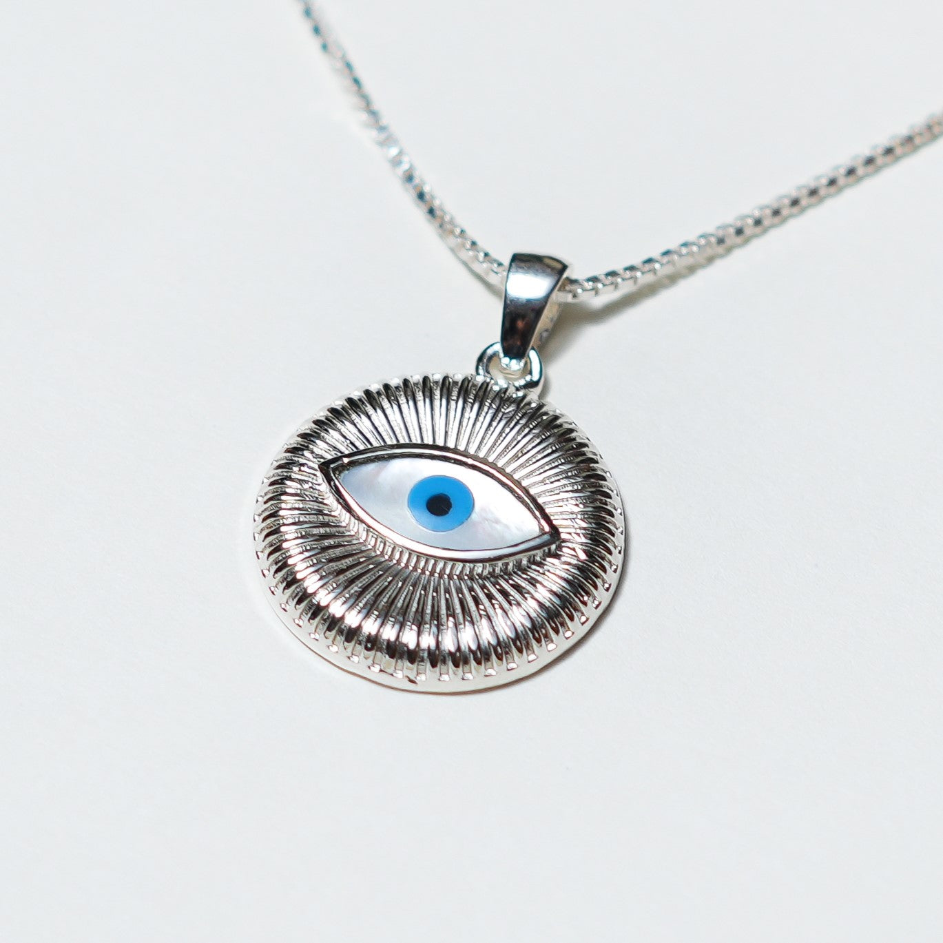 Mother of Pearl Evil Eye Pendant