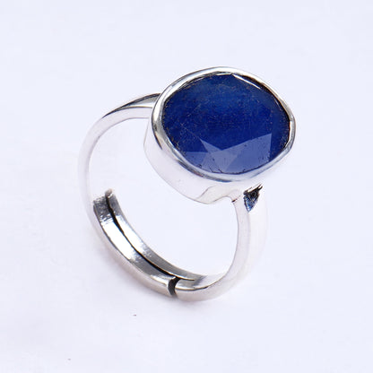 Blauer Saphir (Neelam) Ring - 9,00 Karat/10 Ratti