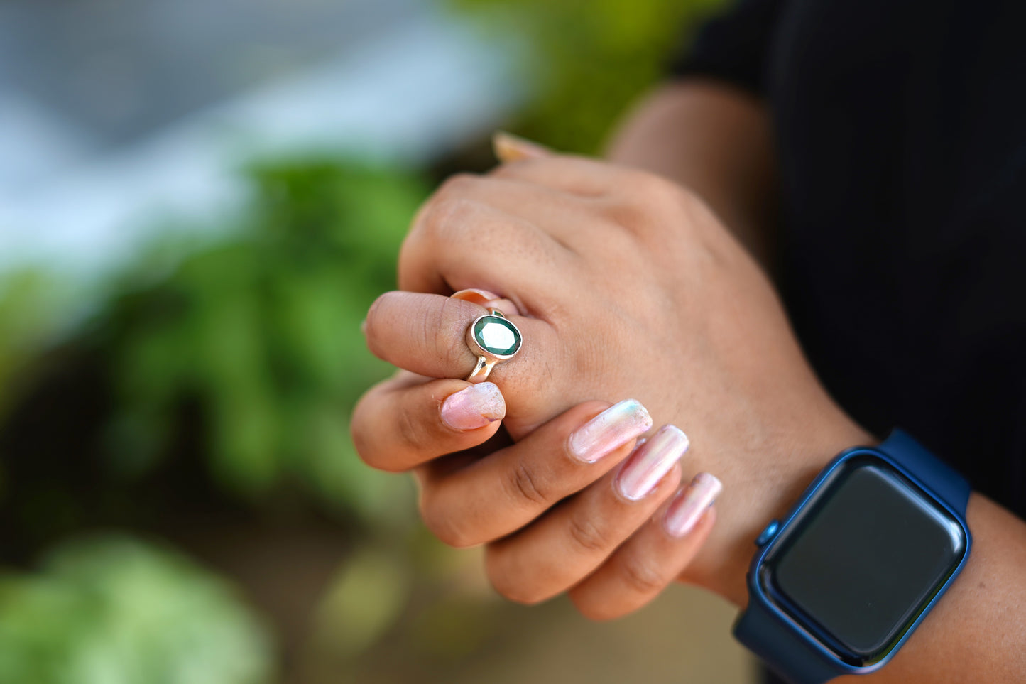 Natural Emerald Ring- 4.60 Carat/5.10 Ratti