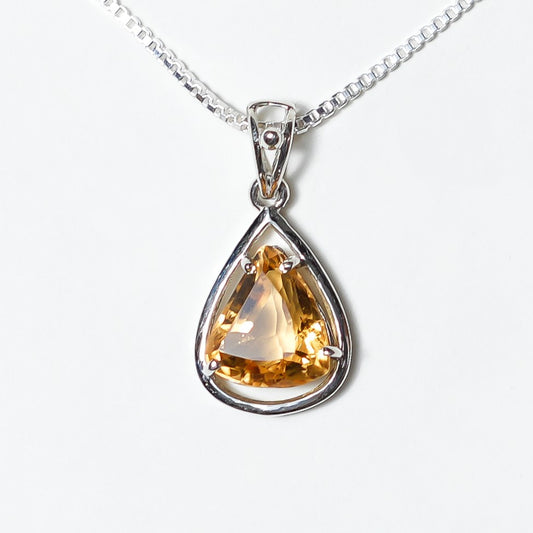 Triangular Citrine Pendant- 4 Carats