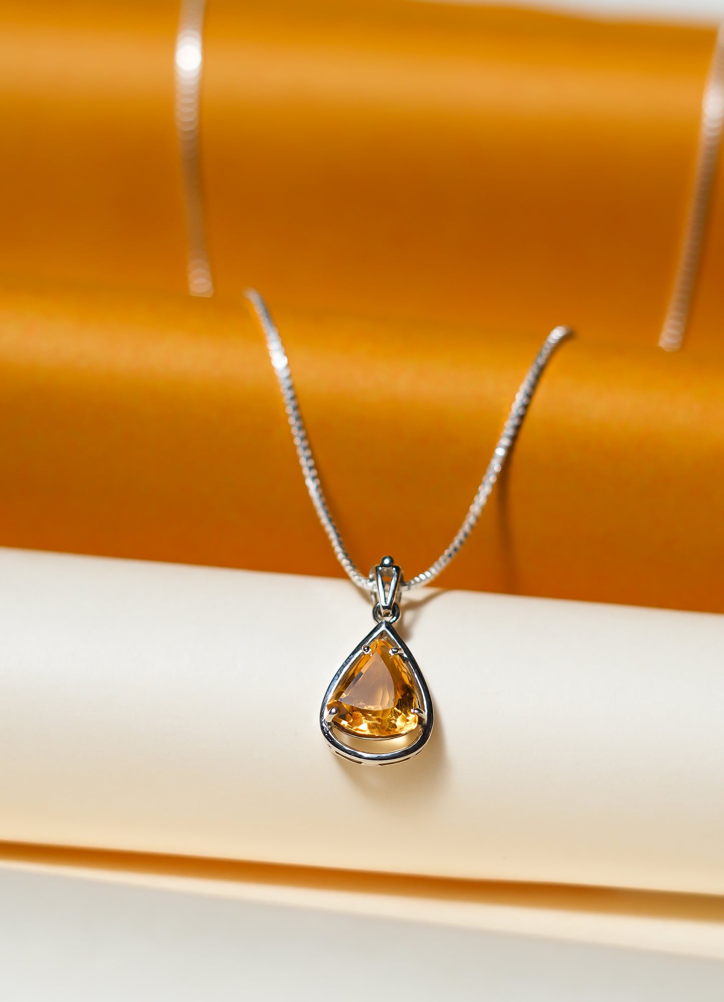 Triangular Citrine Pendant- 4 Carats