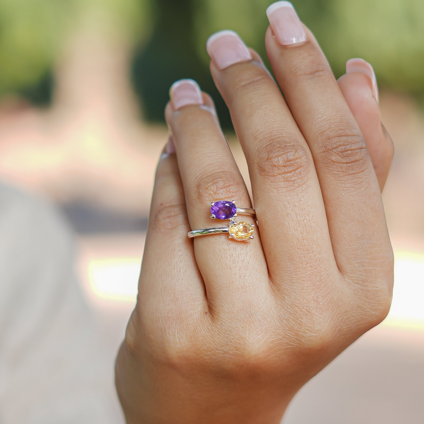 Natural Amethyst & Citrine Ring (Copy)