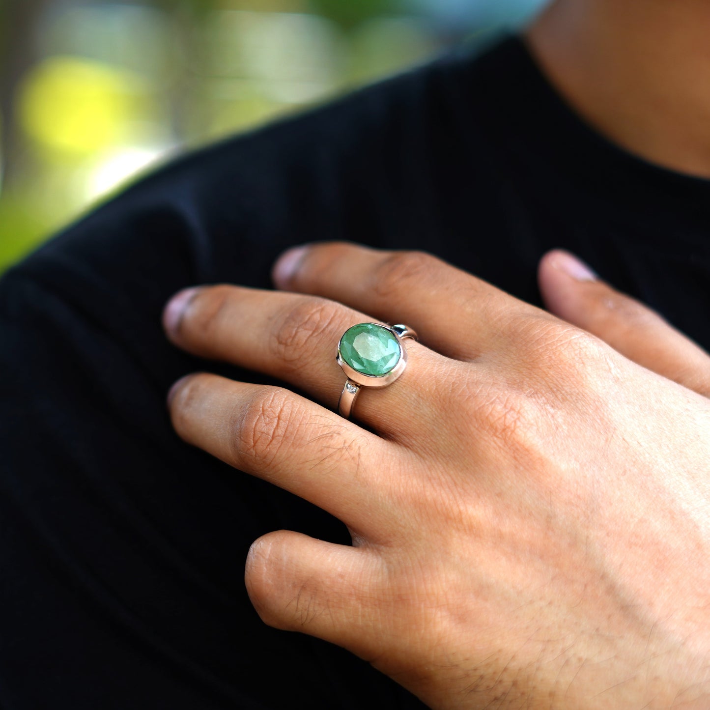 Natural Emerald Ring- 8.60 Carat/9.55 Ratti