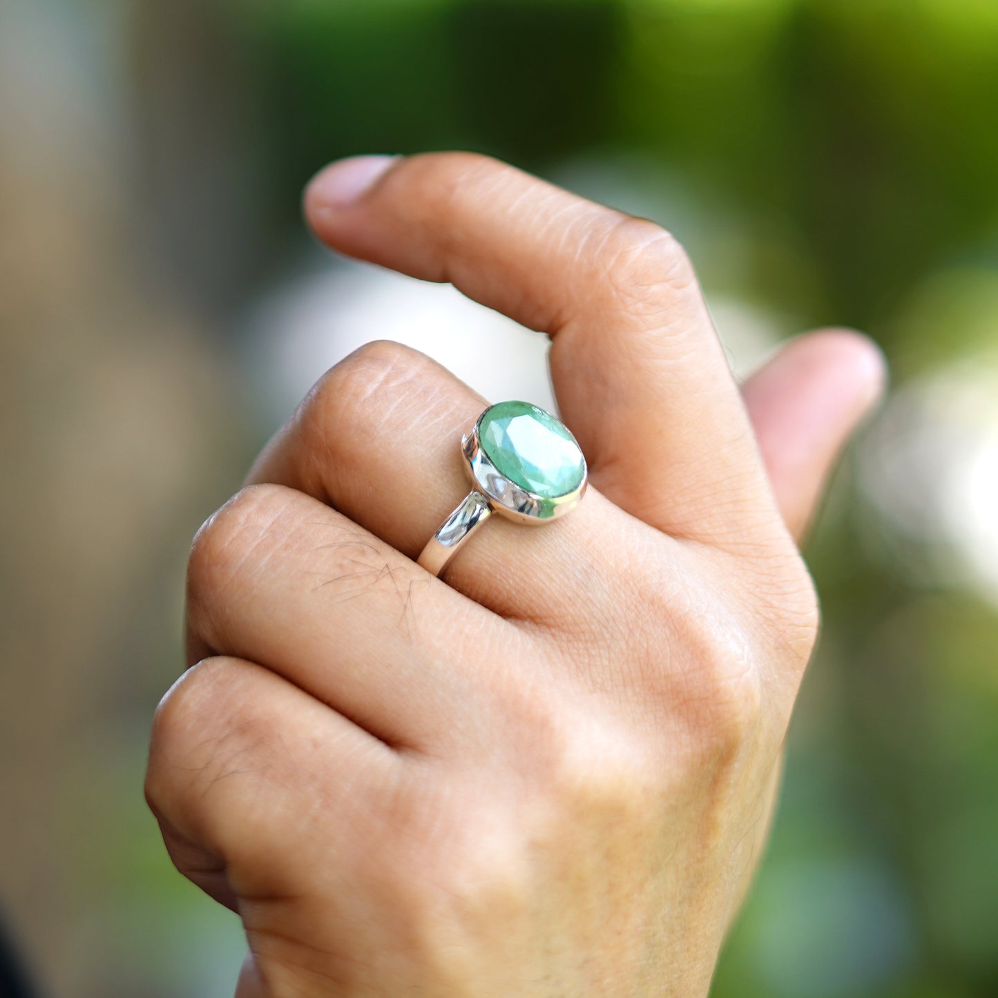 Natural Emerald Ring- 8.60 Carat/9.55 Ratti