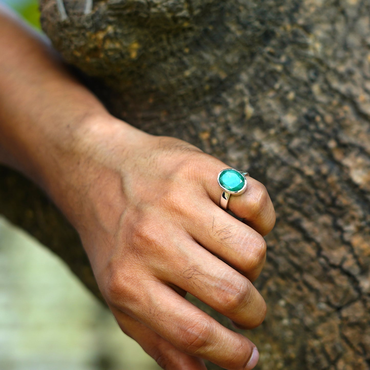 Natural Emerald Ring- 6.20 Carat/6.90 Ratti