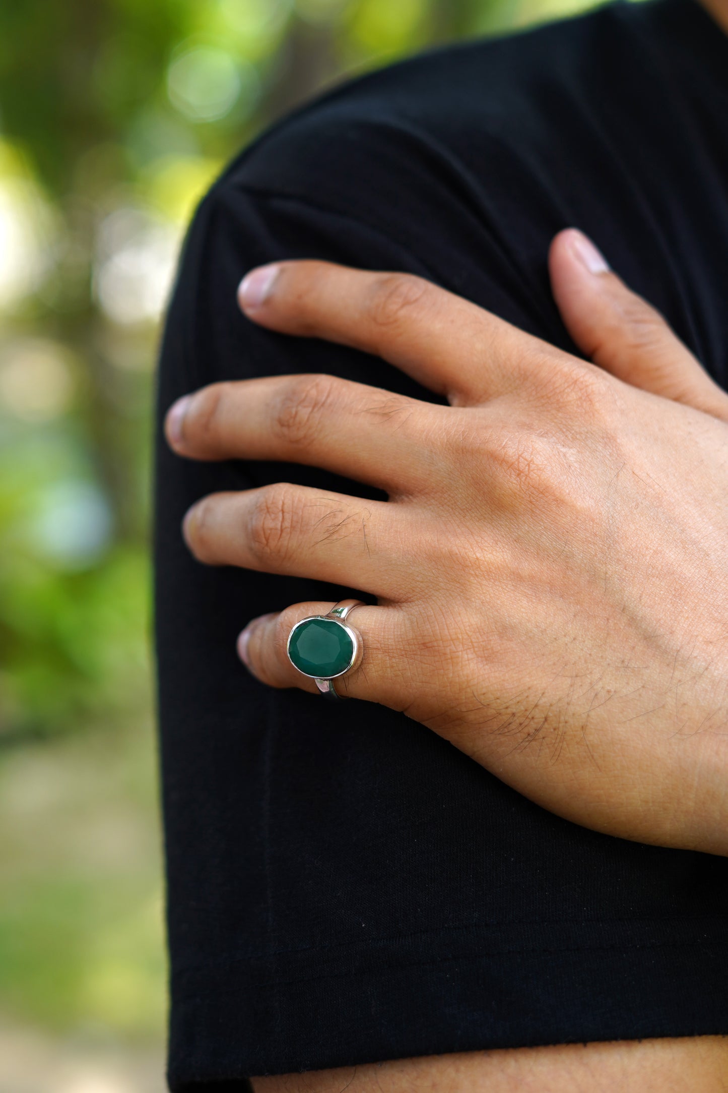 Emerald Silver Ring- 10.50 Carat/11.66 Ratti