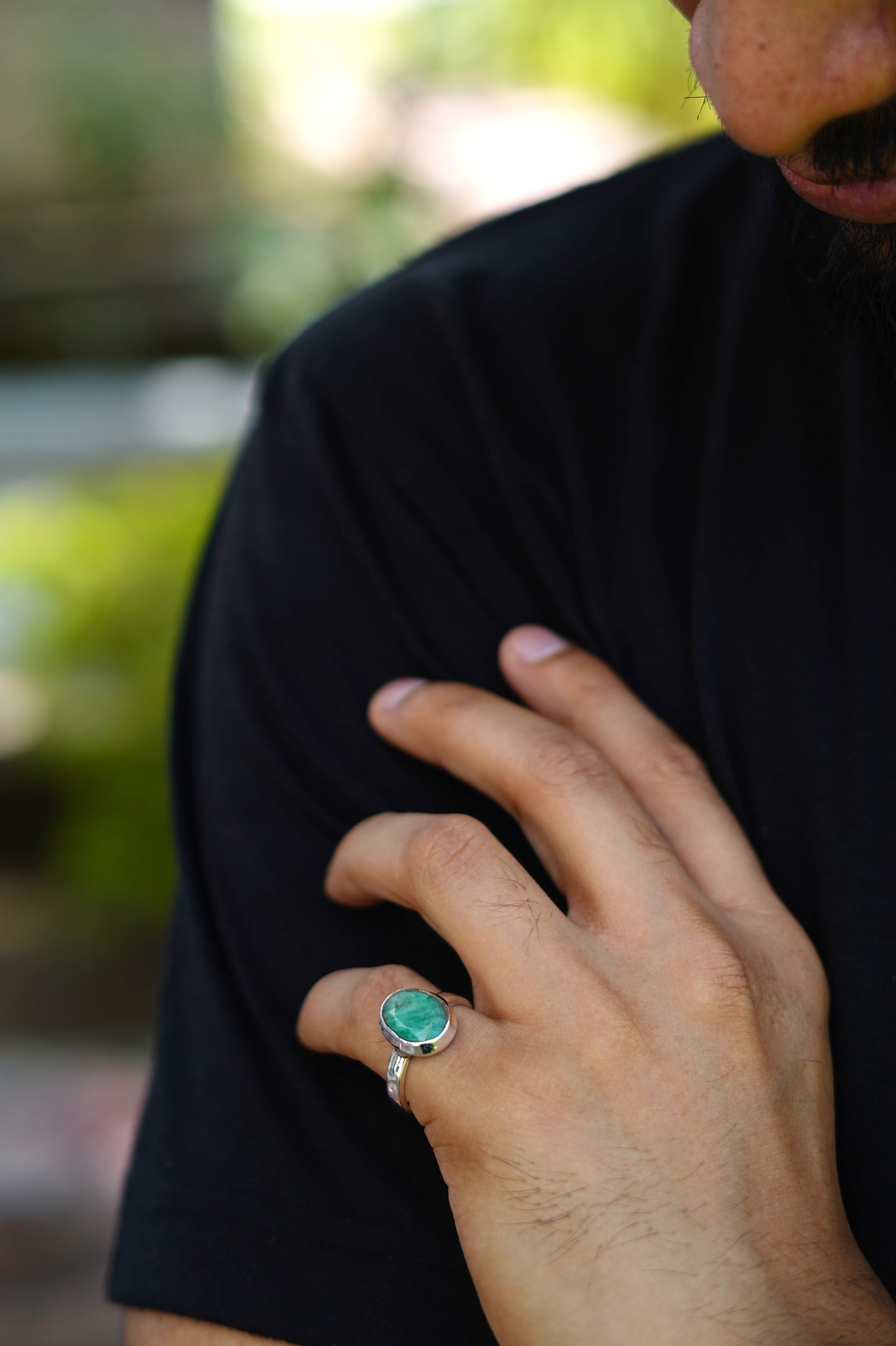 Emerald Silver Ring- 5.50 Carat/6.10 Ratti