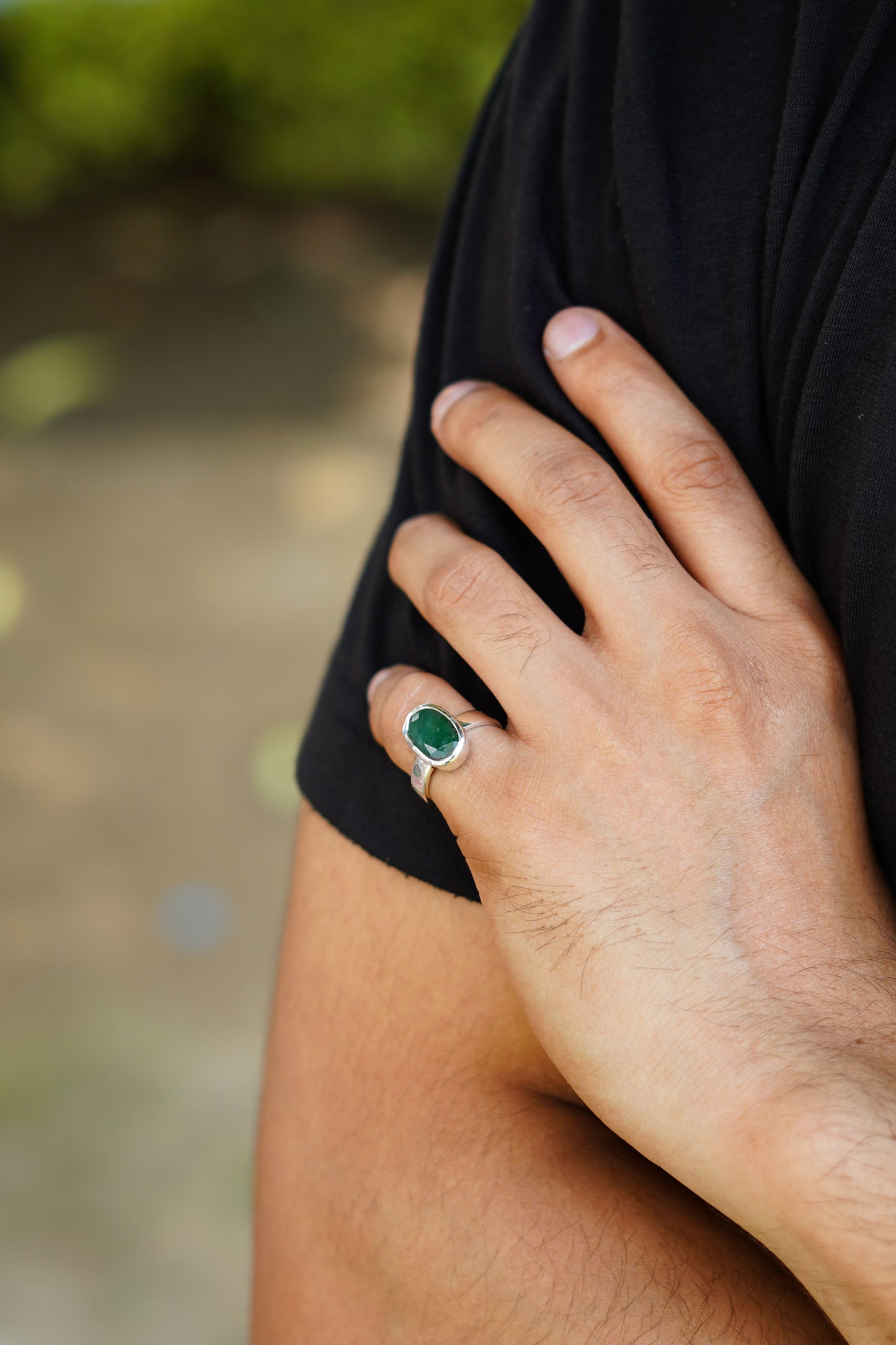 Natural Emerald Ring- 6.45 Carat/7.16 Ratti