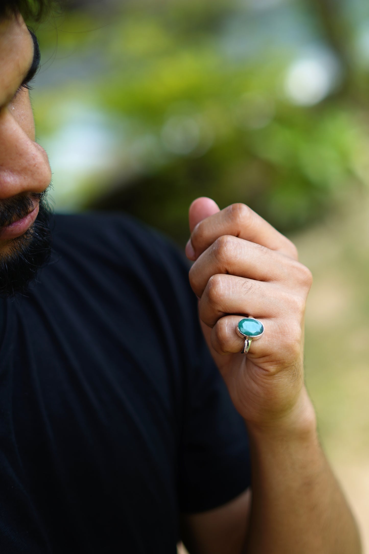 Natural Emerald Ring- 8.00 Carat/8.90 Ratti