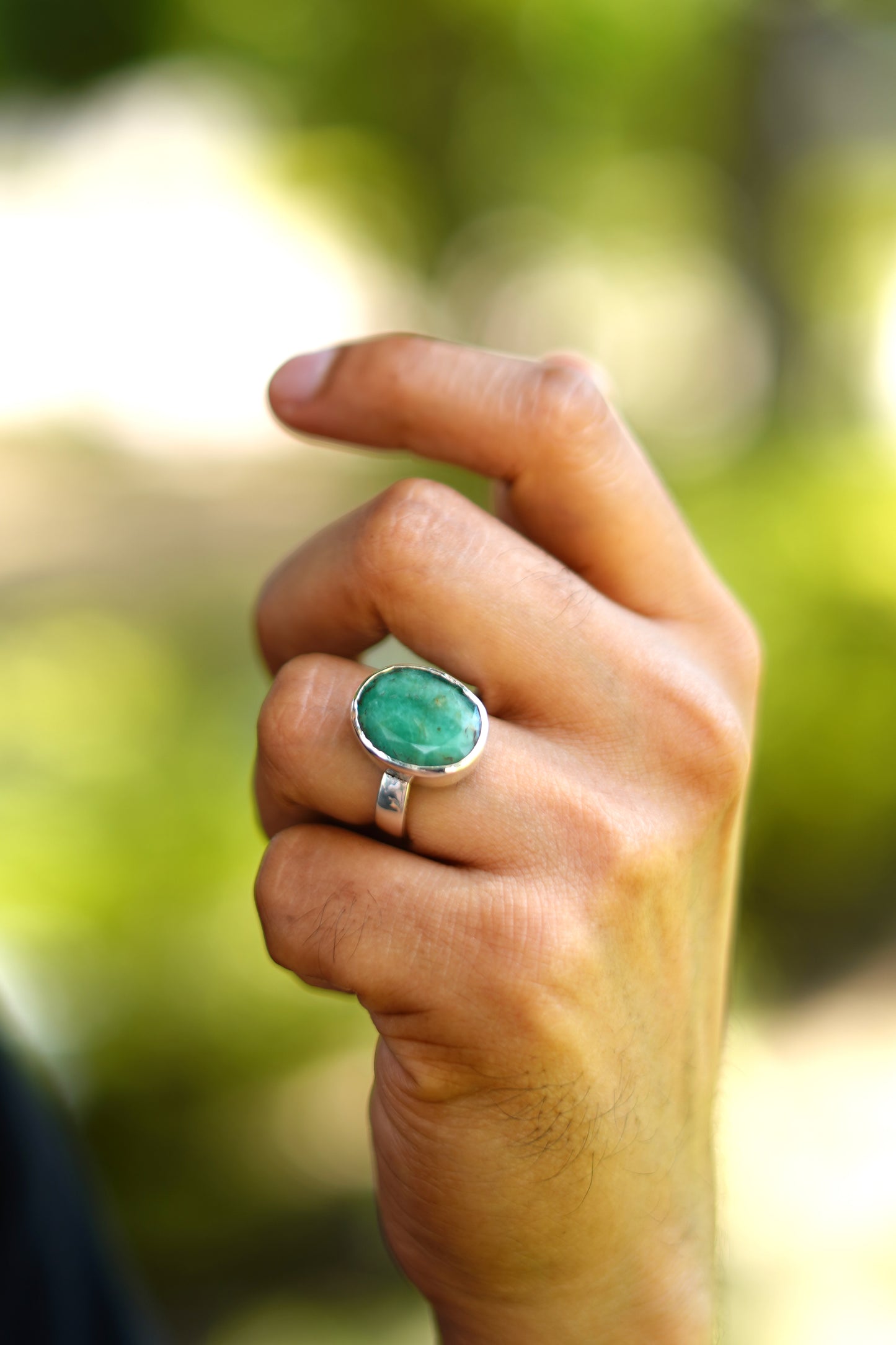 Natural Emerald Ring- 10.60 Carat/11.80 Ratti