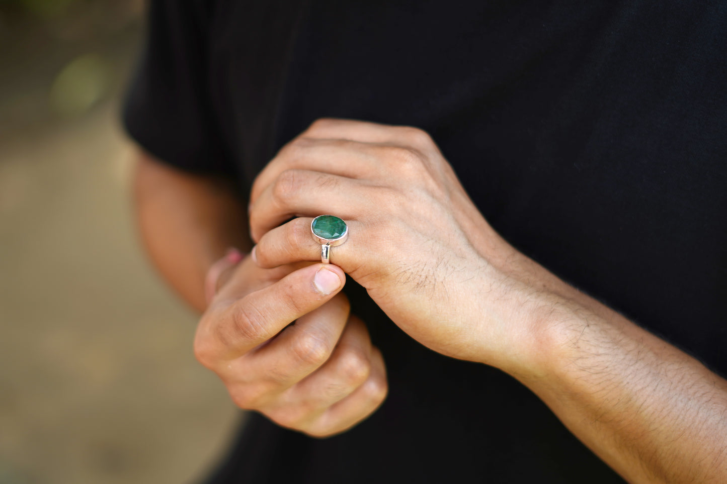 Natural Emerald Ring- 7.50 Carat/8.32 Ratti