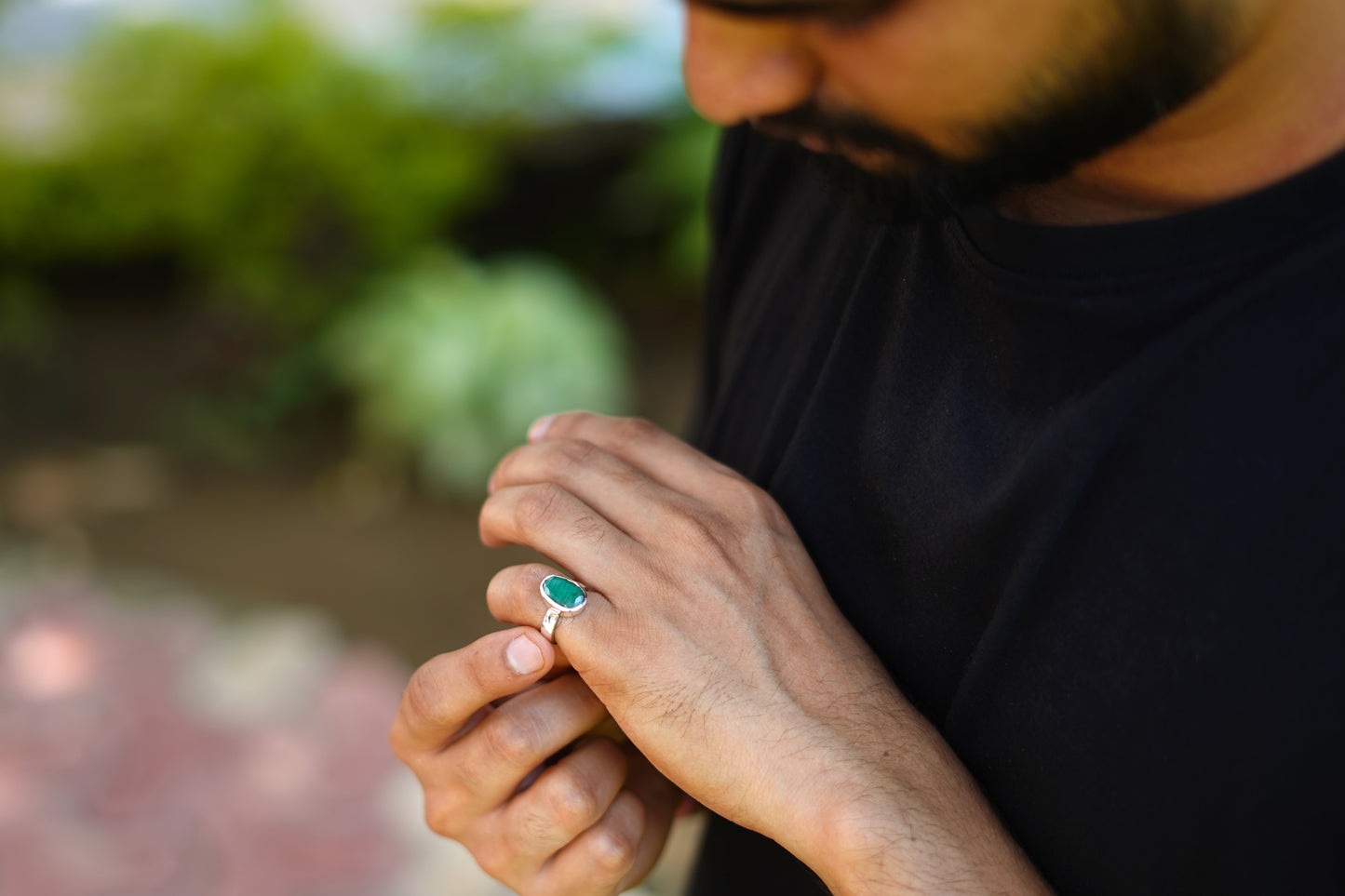 Natural Emerald Ring- 7.15 Carat/7.94 Ratti