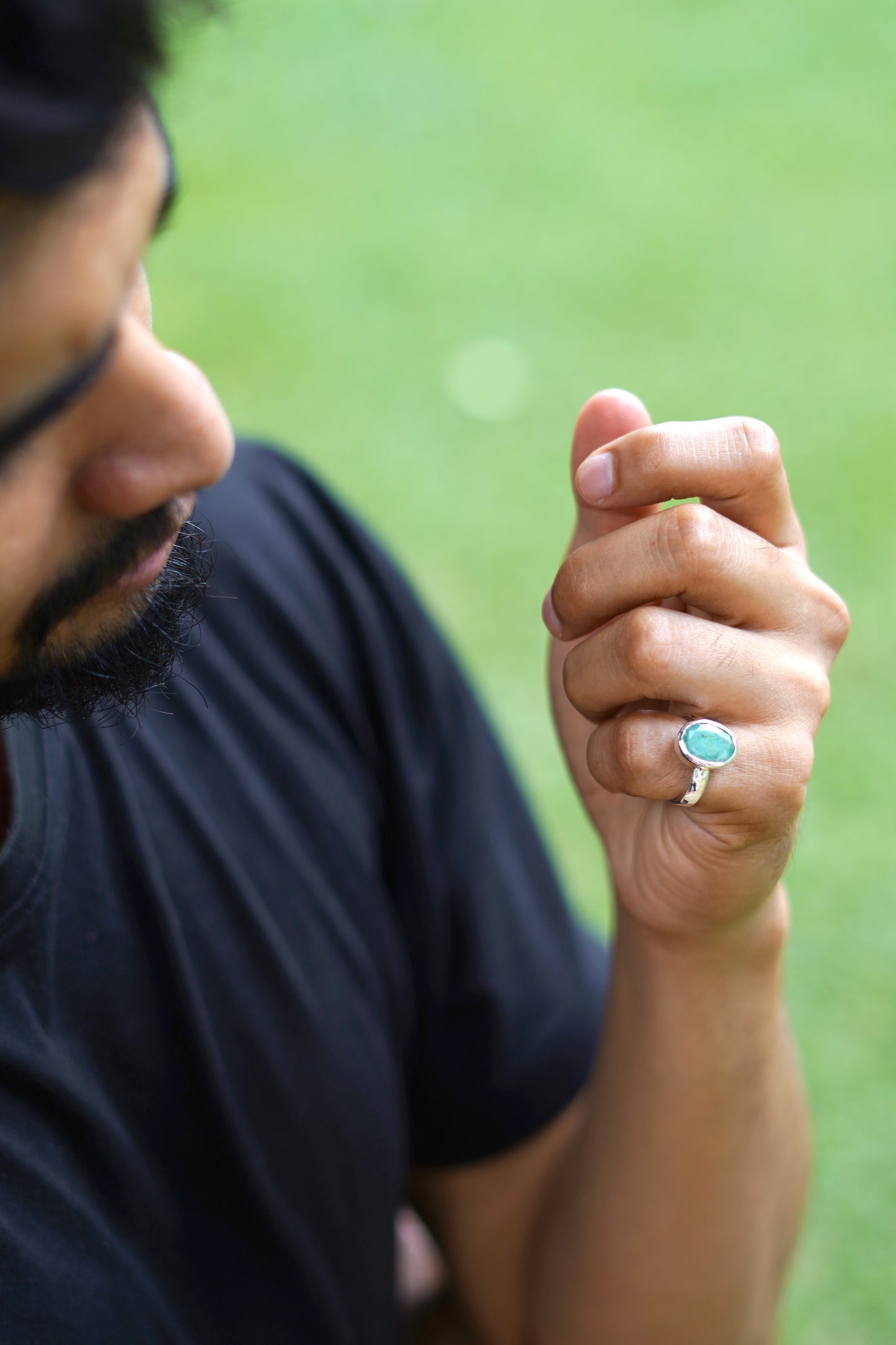 Natural Emerald Ring- 6.15 Carat/6.83 Ratti