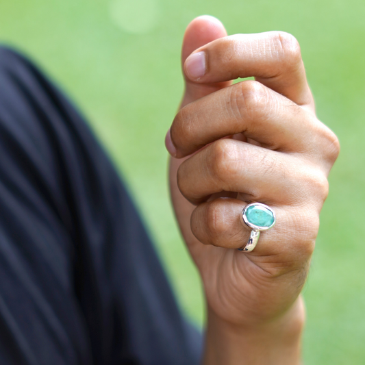 Natural Emerald Ring- 6.15 Carat/6.83 Ratti