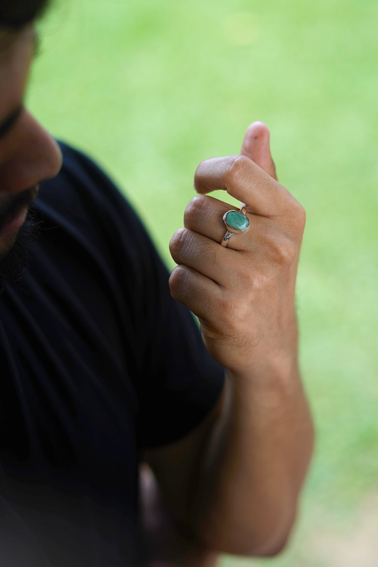 Natural Emerald Ring- 6.60 Carat/7.32 Ratti