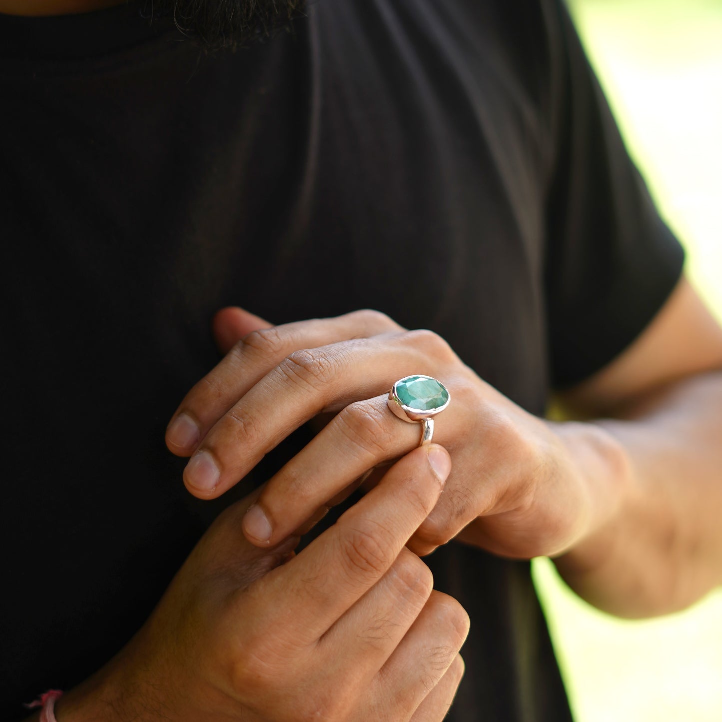 Natural Emerald Ring- 10.50 Carat/11.65 Ratti