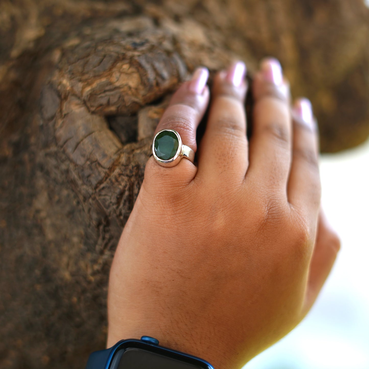 Natural Emerald Ring- 7.60 Carat/8.44 Ratti