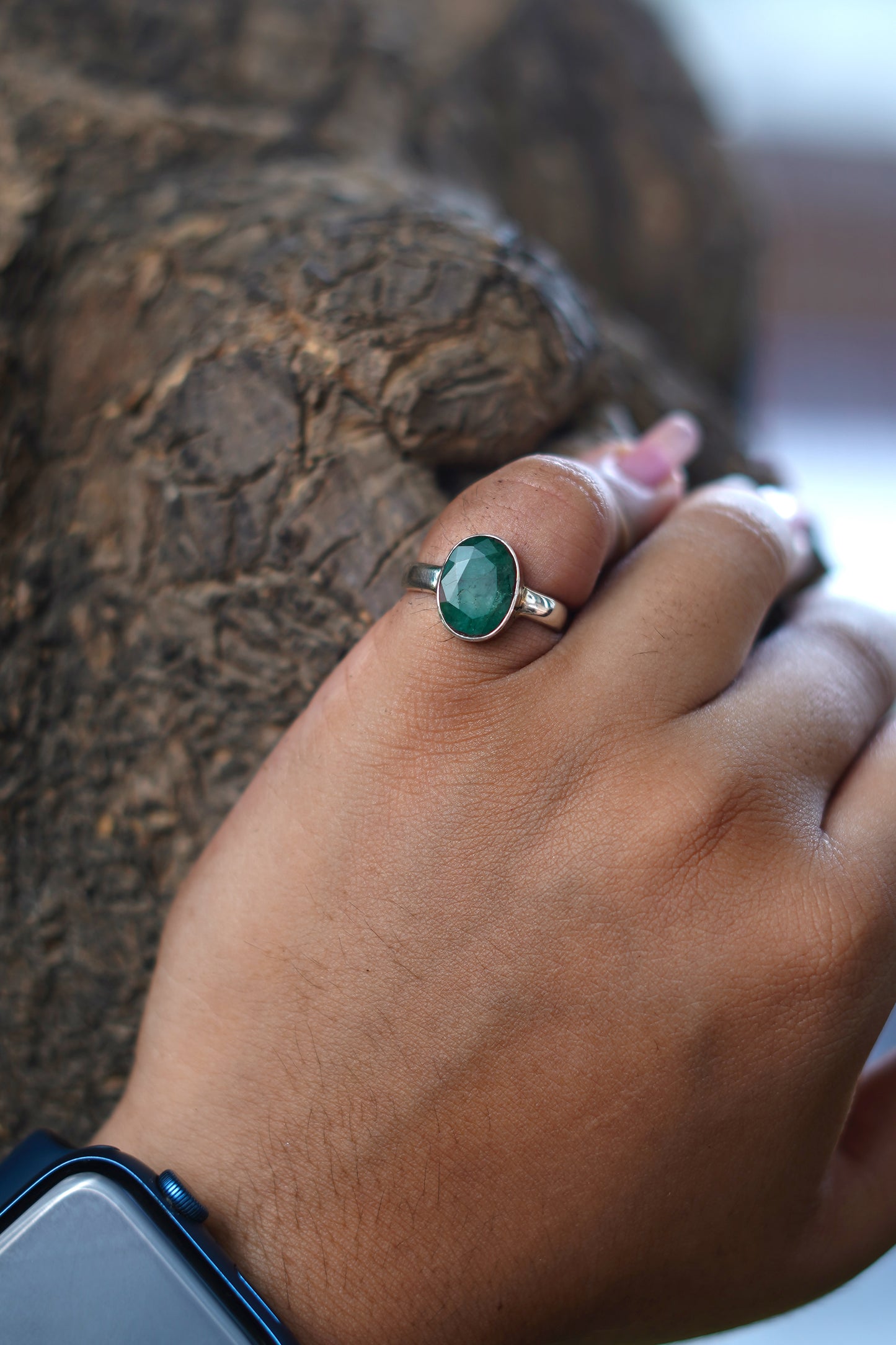 Natural Emerald Ring- 6.15 Carat/6.83 Ratti