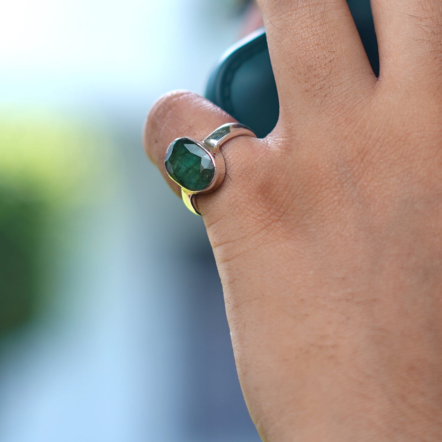 Natural Emerald Ring- 6.10 Carat/6.80 Ratti