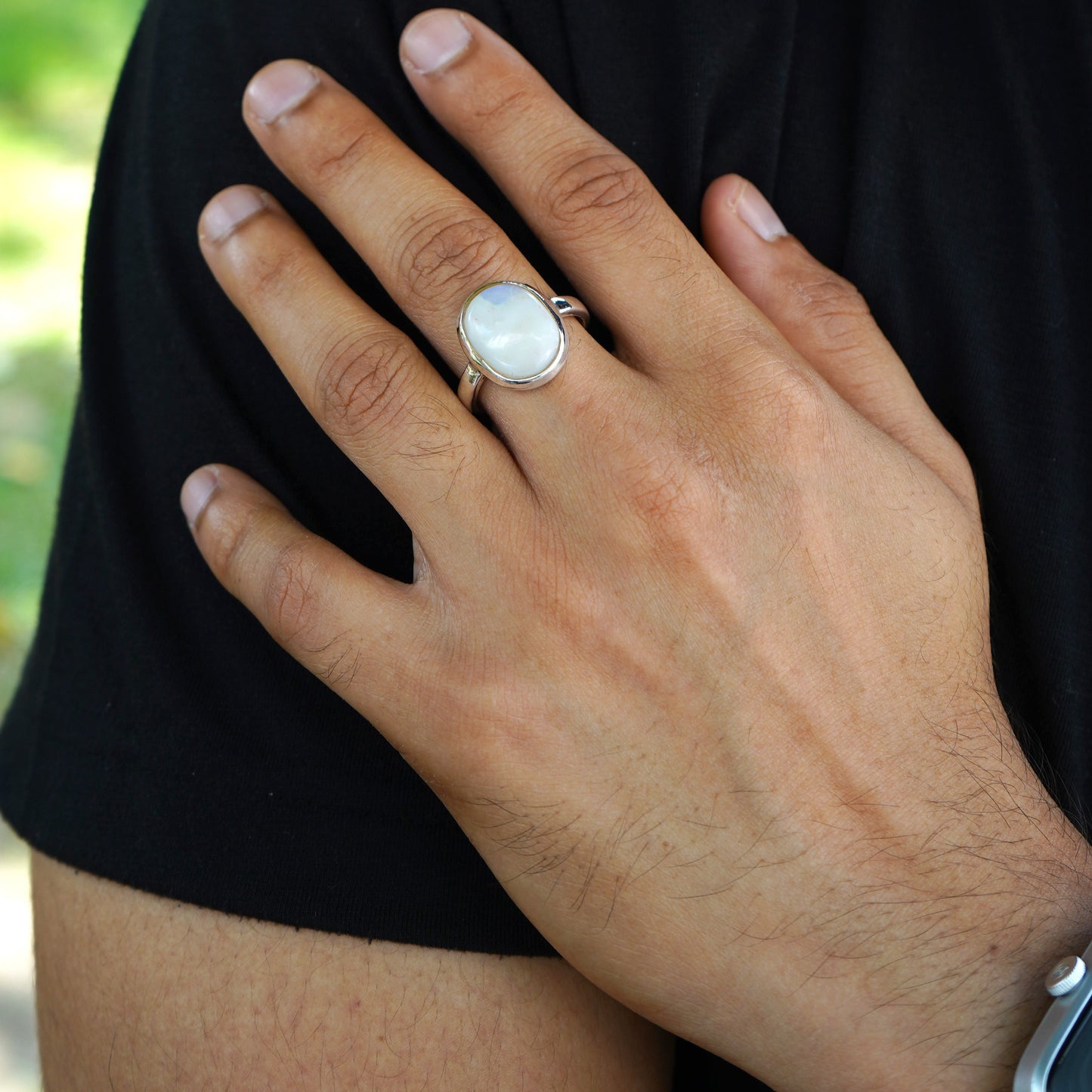 Opal Silver Ring - 7.25 Carat/8.05 Ratti