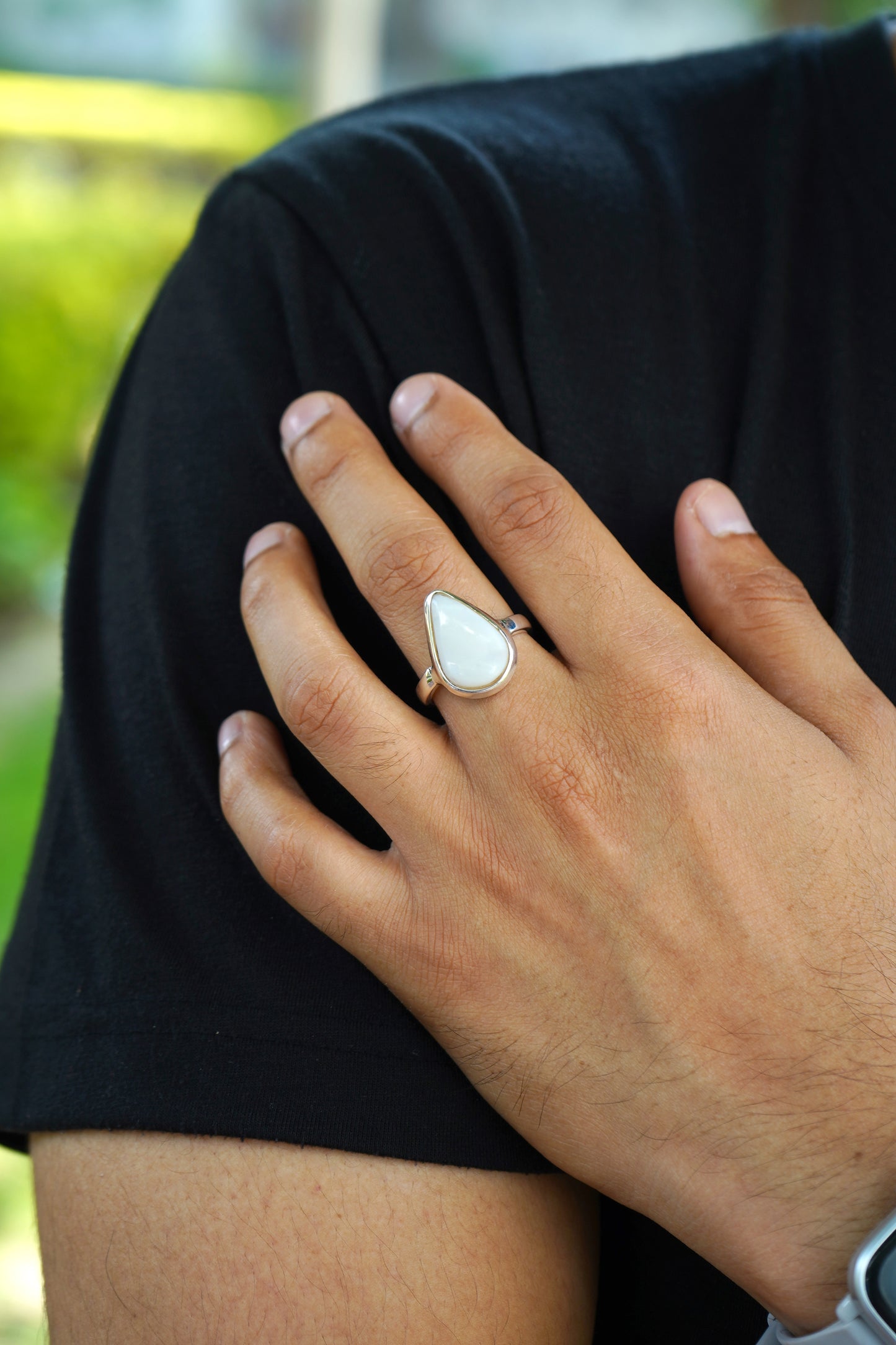 Opal Silver Ring - 8.00 Carat/8.88 Ratti