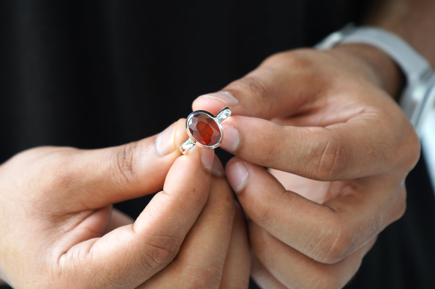 Natural Hessonite Ring - 6.00 Carat/6.66 Ratti