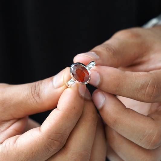 Natural Hessonite Ring - 6.00 Carat/6.66 Ratti