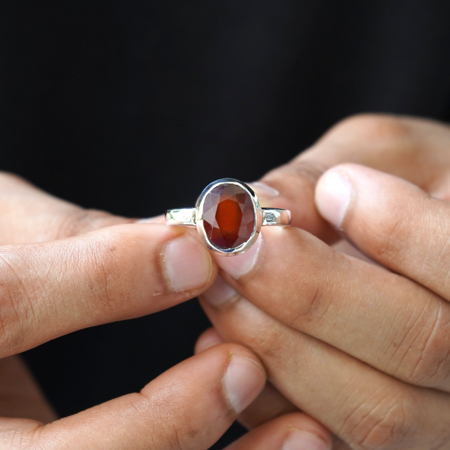 Natural Hessonite Ring - 6.15 Carat/6.83 Ratti