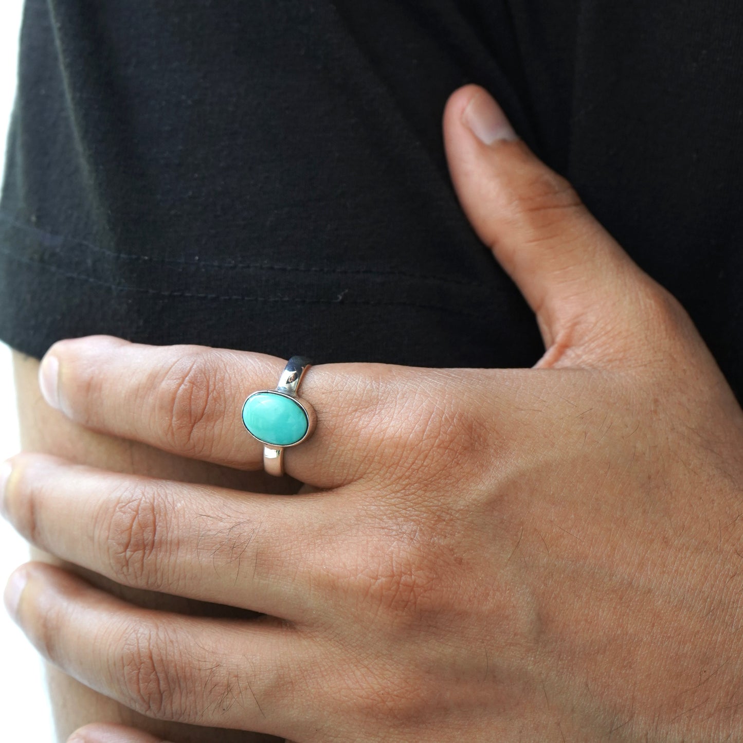 Natural Turquoise Ring - 6.00 Carats/6.66 Ratti