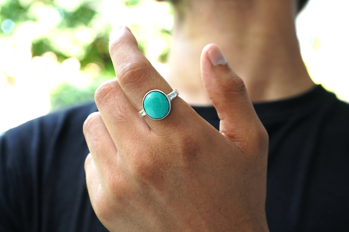 Natural Turquoise Ring - 5.15 Carats/5.69 Ratti