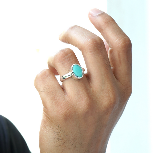 Natural Turquoise Ring - 5.00 Carats/5.55 Ratti