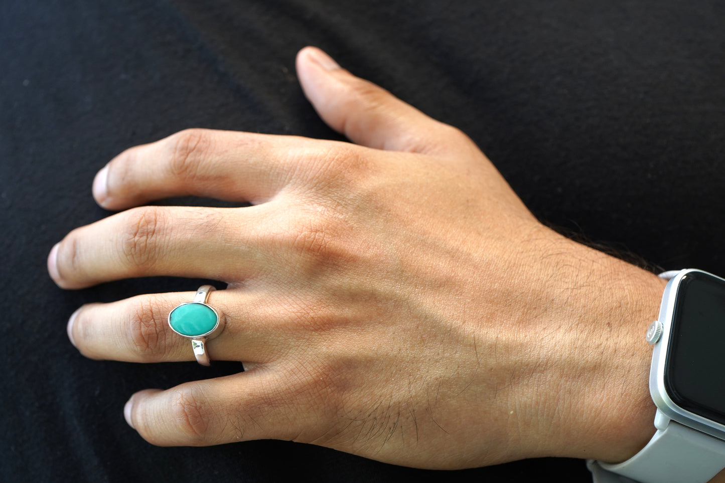 Natural Turquoise Ring - 5.50 Carats/6.10 Ratti