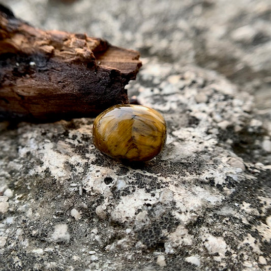Natural Tiger's eye Stone - 11.10 Carat/12.32 Ratti
