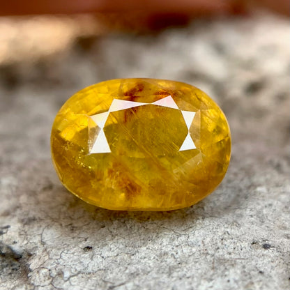 Natural Yellow Sapphire - 6.05 Carat/6.69 Ratti