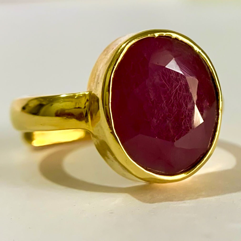 Natural Ruby Ring - 6.25 Carats/6.94 Ratti