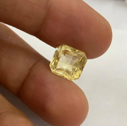 Natural Yellow Sapphire - 6.38 Carat/7.08 Ratti